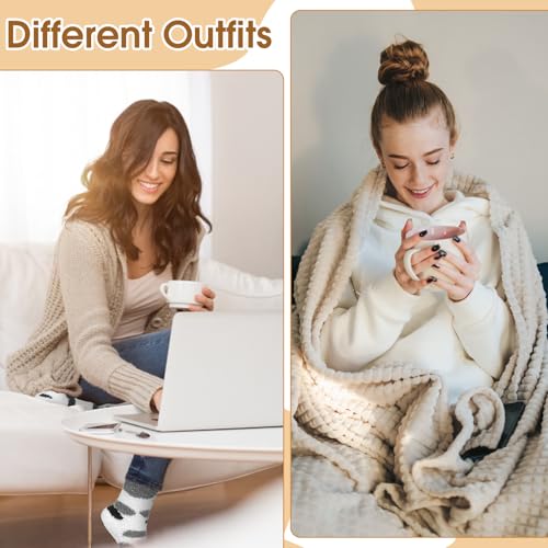 Image of iCamter 5 Pairs Womens Fluffy Fuzzy Socks Cute Warm Winter Slipper Cozy Socks for Women