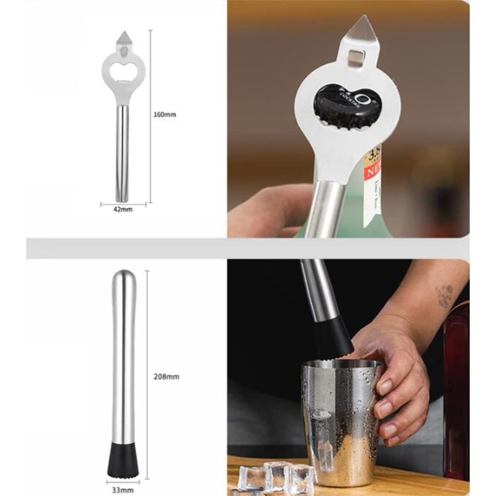 Barista Set da 10 Pezzi StarterSet Completo di pentole in Acciaio Inossidabile a manovella Barista Professionale per Cocktail