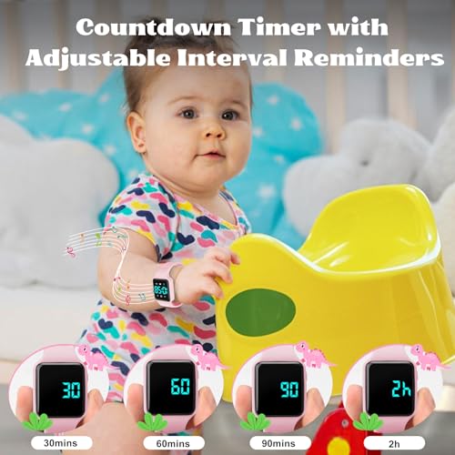 Image of Toddler Potty Training Set - Potty Training Watch with Musical /Vibration Countdown Alerts, Fun Board Book, Progress Chart & Reward Stickers - Interactive Potty Training Kit for Kids Ages 2-6