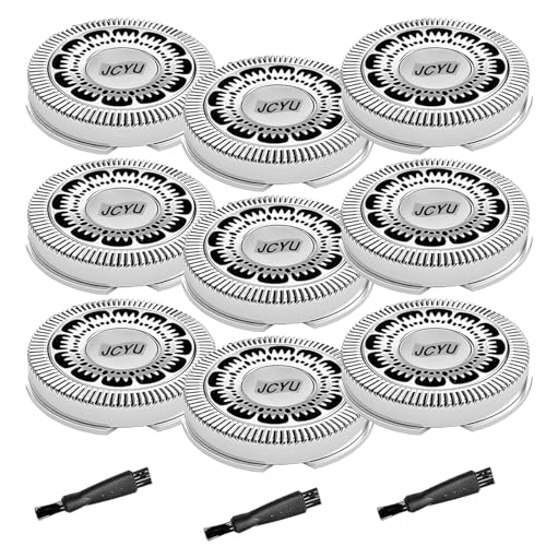 9 Pack SH60 Replacement Heads Compatible with Philips Norelco Series 6000 Electric Shavers Precision Blades for S6810/82 S6850/85 S6880/81 Razors