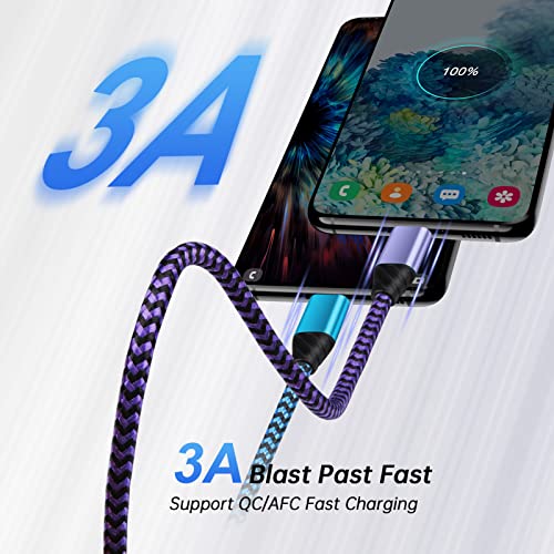 Android Auto USB C Cable Type C Charger USB Data Transfer Cable Fast Charging for Samsung Galaxy S25 Ultra/S25FE/S25+/S24FE/A16/A36/A23/A25/A26/A15/A56/A55/S24 Ultra/S23FE/S23 Ultra/S22/A14, 3FT 2Pack by Flecom - Image 2