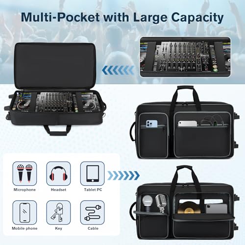 image for Cxinesbag DJ Case with Wheels Compatible with DDJ FLX10/1000/1000SRT/R