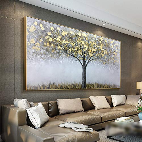 Grand tableau déco 90x180 cm pour habiller un grand mur blanc du salon