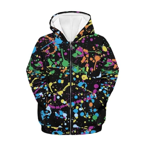 Fashion Hoodies for Kids Cool Zip Up Hoodie for Boys Girls 6-12