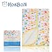 Kosbon Extra Large (40" x 30") Infant Baby Deluxe Flannel And Bamboo Fiber Cotton Change Pad,Waterproof Cartoon Pattern Diaper Changing Pad For Home And Travel (L Size, Giraffe)