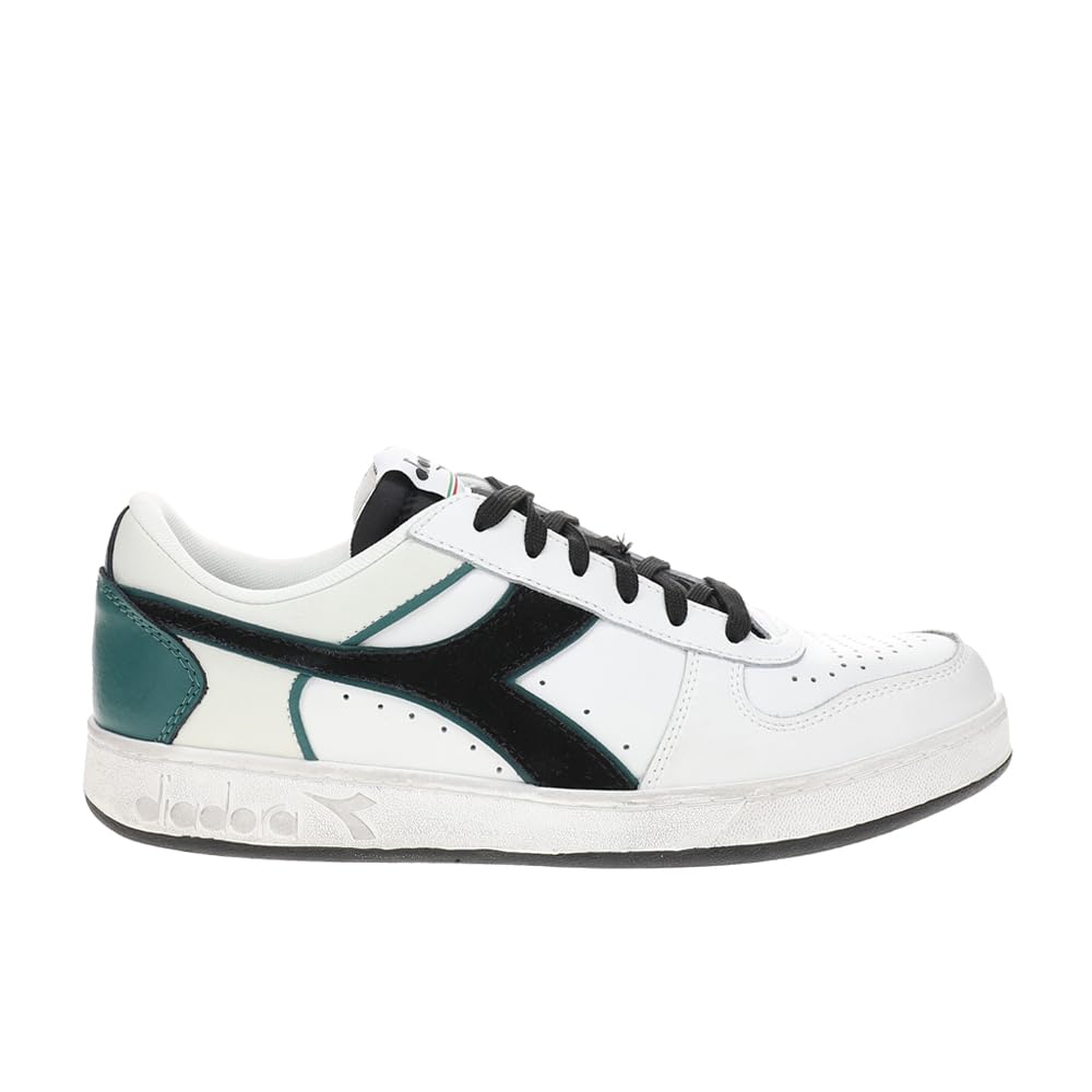 Diadora Mens Magic Basket Low Icona Leather Lace Up Sneakers Shoes Casual - White