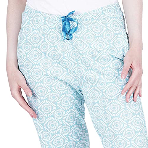 Image of Women's Cotton Printed Night Pyjama with Two Pockets