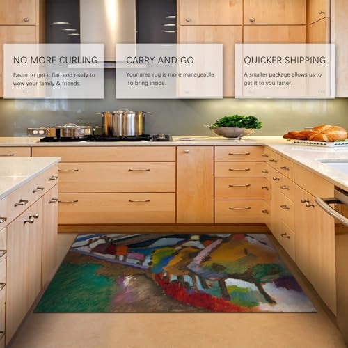 Tapis lavables art abstrait 160x200cm multicolore graffiti pour entree moderne - 5