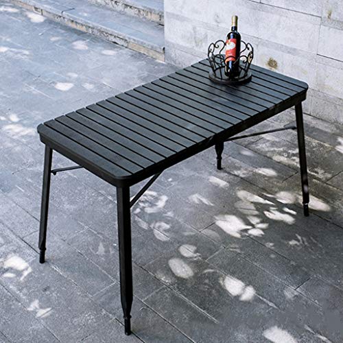 NOALED Mesa Plegable Mesa Rectangular Plegable PORTÁTIL para Servicio Pesado Catering Camping Caballete Picnic BBQ Fiesta Cocina/Hogar/Jardín/Evento/Mesa de Fiesta (Color: D) (Argento)