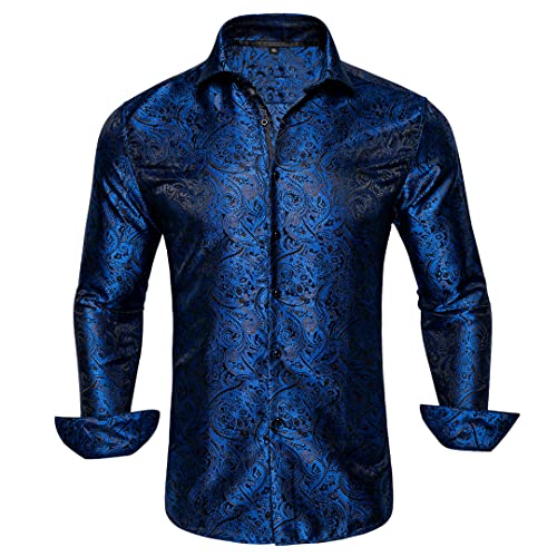 Chemise en soie homme motif cachemire floral et coupe ajustée Suwequest 1020