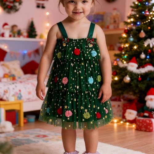 Traje de Navidad para niñas de 1 a 8 años que buscan un look cómodo 3