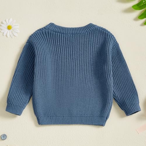 karwuiio toddler baby girl boy knit sweater round neck long sleeve pullover sweatshirt fall winter clothes