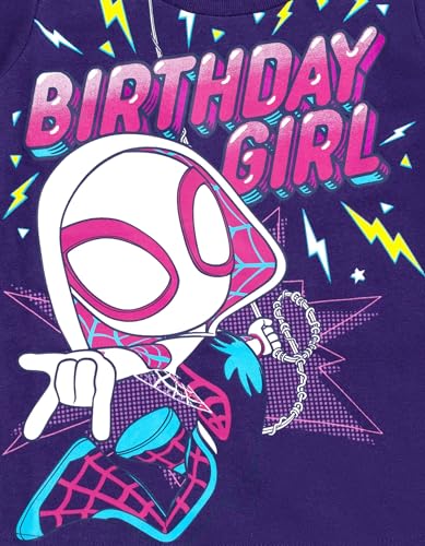 Marvel Spider-Man Spider-Gwen Girls Drop Shoulder T-Shirt3