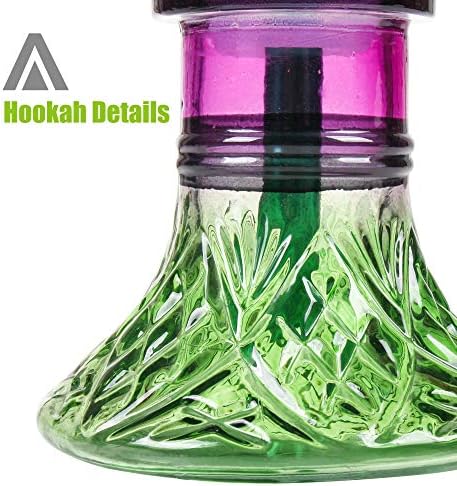 REAMIC 11" Shisha Hookah Set Narghile Pipe with 2 Hoses Green