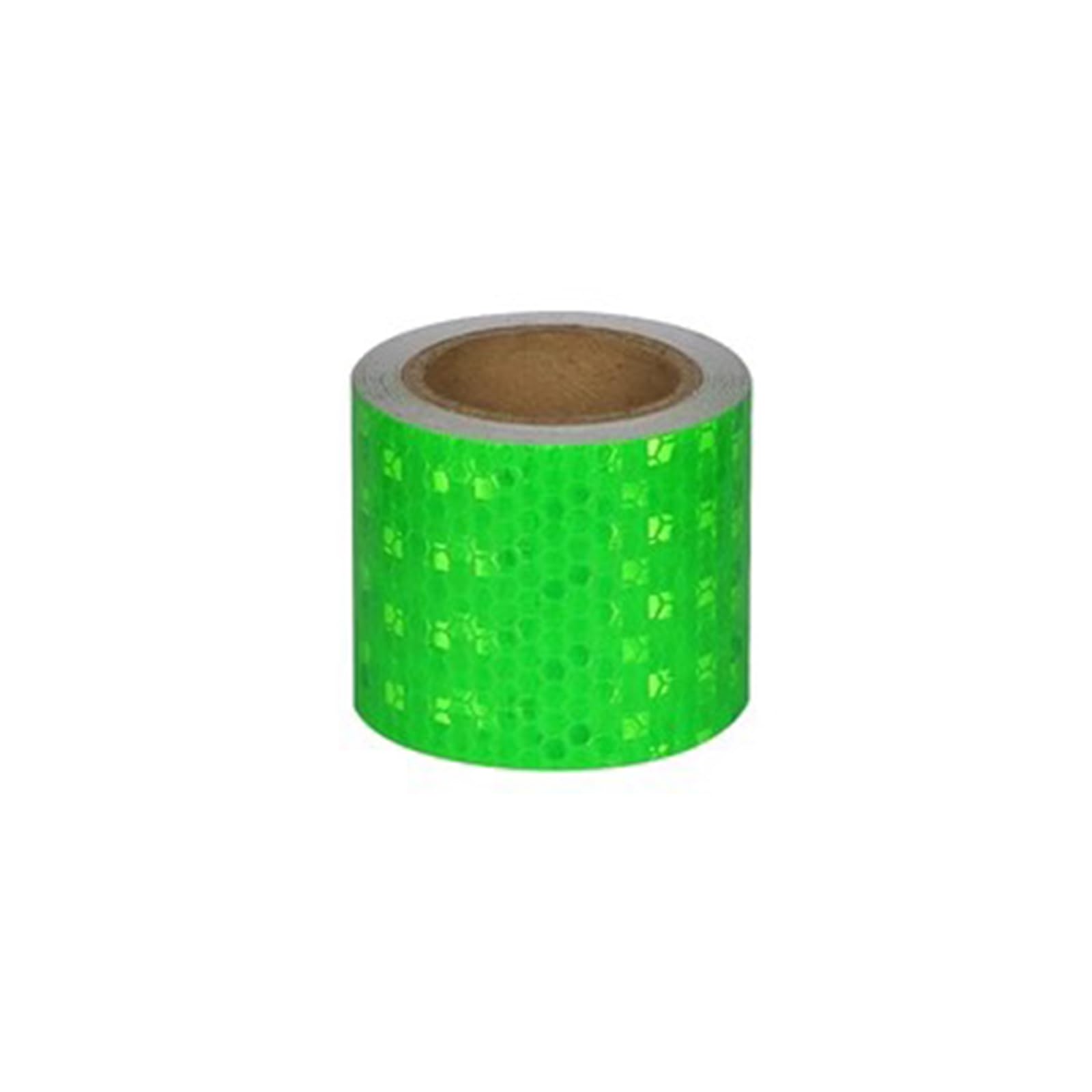 Yuzguhey Grass Green Reflective Tape, Self Adhesive Fluorescent Reflector Warning Tape, Multicolor Multiple Sizes(,50M)