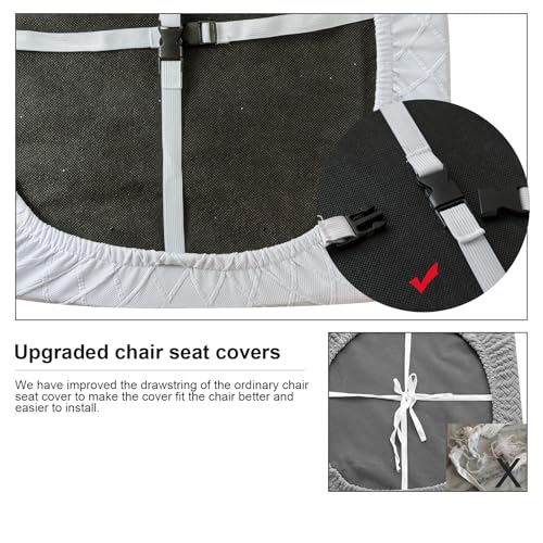 Image of Genina Waterproof Seat Covers for Dining Room Chair Cushion Covers Set of 4