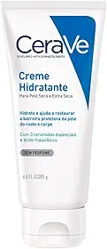 CeraVe Creme Hidratante para Pele Seca e Extra Seca, Hidratação Profunda que Restaura a Barreira da Pele com 3 Ceramidas e Ácido Hialurônico, Sem Perfume, 200g