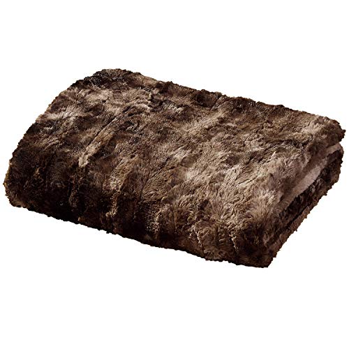 Softan Fleece Faux Fur Blanket, Soft Fluffy Throw Blanket For Couch Sofa, Print Minky Cozy And Warm Blanket, Brown, 50"×60" #TOP6