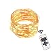 LED String Lights White with Remote and Power Adapter Dimmable LED String 12V 16Ft 50 LED for Christmas Party Wedding Bedroom Holiday (Warm White, Waterproof)