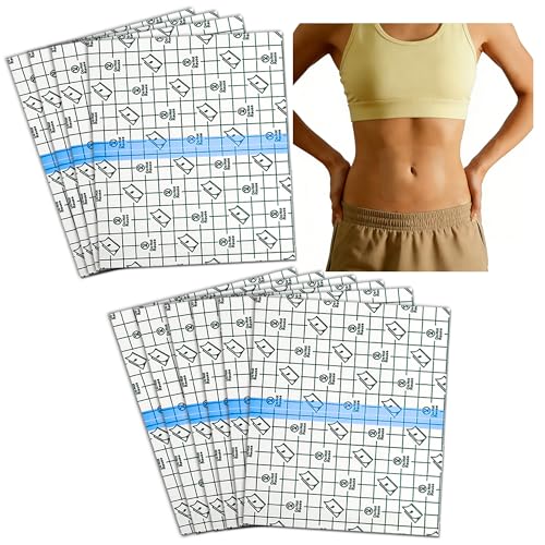 Anvosy Tummy Lift Tape for Stomach - Invisible Clear Tummy Tape for Apron Belly & Flat Stomach Sweatproof and All-Day Wear Skin Lifting Tape for Women - 10 Packs
