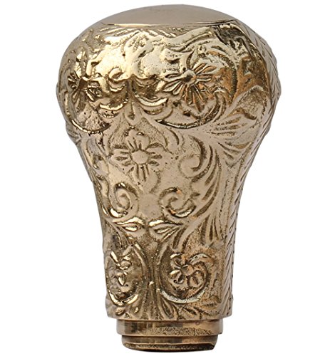 SouvNear Walking Stick Handle – Handmade Walking Stick Canes Metal Handles Knob Shape in Golden Finish - Decorative Classic Vintage Style Wooden Cane Accessories