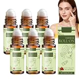 Aceite de ricino Roll-on para el abdomen, la cara y el cuerpo, el aceite de ricino prensado en frío hidrata profundamente la piel, alivia la sequedad y reduce las líneas finas, ligero y húmedo (6