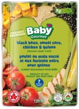 Baby Gourmet Foods Black Bean Sweet Corn Chicken & Quinoa, 128ml
