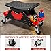 PRIJESSE Mechanic Stool, Garage Stool, 300 LBS Capacity Heavy Duty Rolling Mechanics Seat with Two Tool Trays and Drawer, Tools for Automotive Auto Repair
