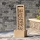 Teamson Home Garten Outdoor Brunnen Hoher Wasserfall mit warmen LED-Lichtern, River Rock Design, Einstellbarer Fluss, Robustes braunes Polyresin