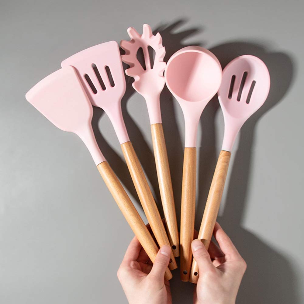 Espátula de silicona, espátula antiadherente for utensilios de cocina, espátula for cocinar en casa, cuchara, cubierta for colador