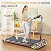 2 Side Walking Pad with Incline, FINEHORSE 2 in 1 Under Desk Walking Pad with Handle Bar and Foot Massager Treadmills for Home/Office, Portable Treadmill with Remote Control LED Display