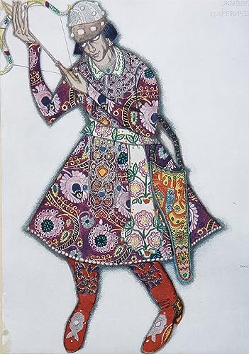 Toile peinture l'Oiseau de Feu Leon Bakst pour habiller un grand mur de salon