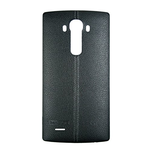 LG Leather Replacement Battery Rear Back Door Cover Case For LG G4, H815, H811, H810, VS986, VS999, US991, F500, LS991 - Black Leather