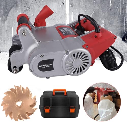 HDaspijh Scanalatrice per Muri, Stozzatrice Elettrica per Pareti Macchina da Taglio per Calcestruzzo Portatile per Scanalatura di Pareti con Lame da 25 Mm/35 Mm, per Elettricisti, Idraulici,35mm