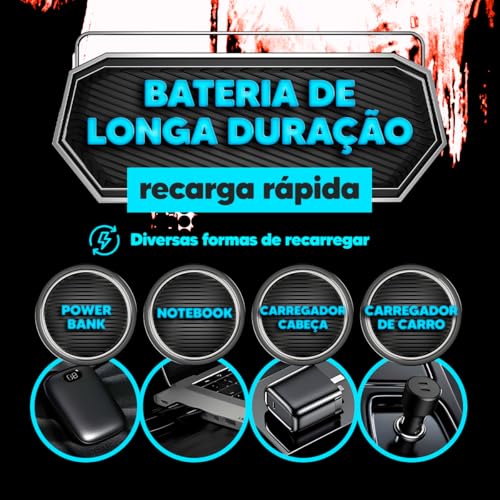 Lanterna Tática T9 Led Recarregável P50 USB Super Potente 1200 Lumens 3 Modos de Iluminação Zoom Lon