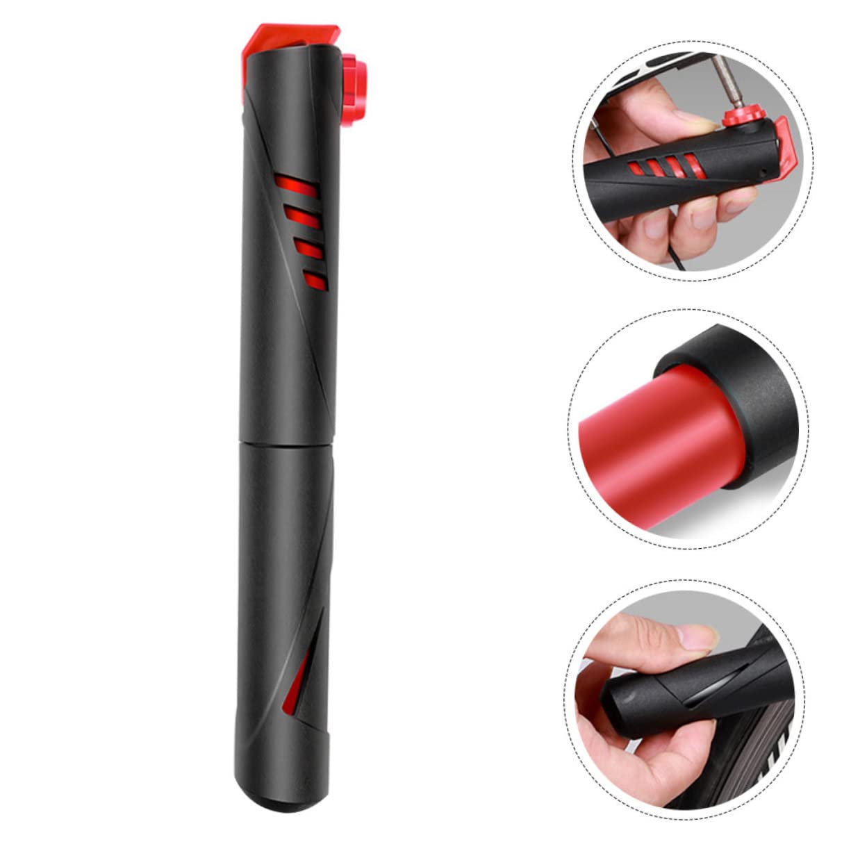 ibasenice 3 Sets Tire Inflator Portable Bike Pump Valve 120psi Floor Pump for Bike