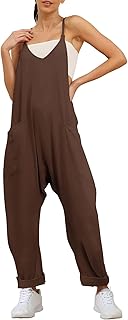 Womens Jumpsuits Casual Summer Onesie Rompers Sleeveless Loose Baggy Overalls Jumpers with Pockets 2024 Clothes