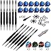 WIN.MAX Darts Plastic Tip - Soft Tip Darts Set - 12 Pcs 18 Gram with 100 Extra Dart Tips 12 Flights Flight Protectors and Wrench for Electronic Dart Board