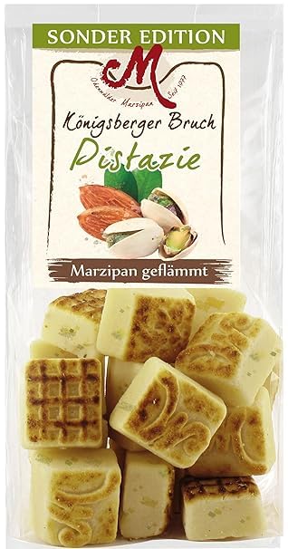 Odenwälder Marzipan Königsberger Bruch Pistazie 200g – Edelmarzipan Spezialität mit feiner Pistazie