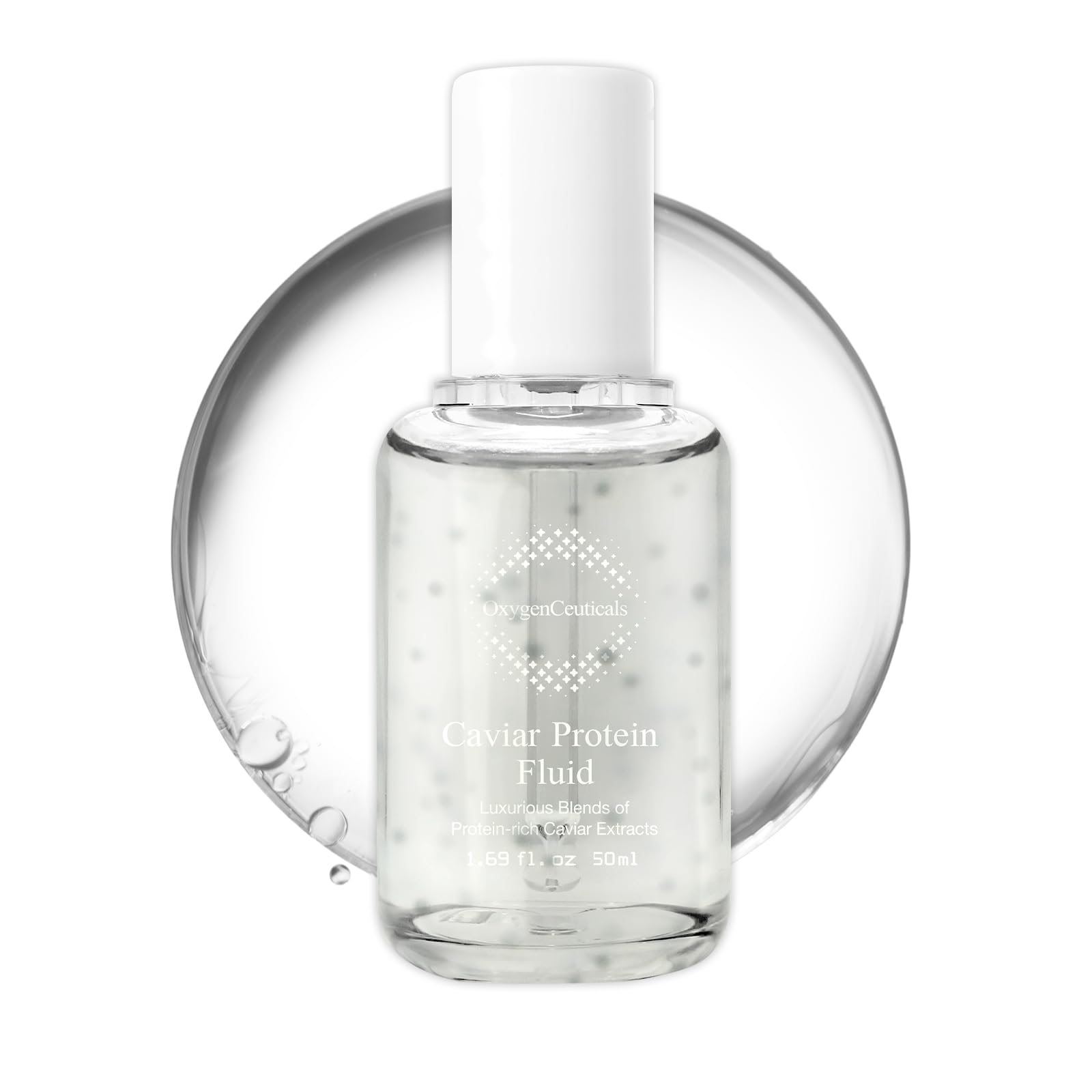 OxygenCeuticals Premium Anti Aging Caviar Protein Fluid, Anti Aging Facial Serum for Face and Neck with Caviar Extracts, High nutrition Serum, Caviar Extracts Serum, 50ml/1.69 oz