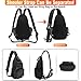 Imagen de HNOOM Mochila Pequeña Hombre Mujer Sling Bag Mochila Bandolera Tela Oxford Bolso Bandolera Ligero Bolsa de Pecho con Múltiples Bolsillos para Trabajo para Ciclismo Correr Senderismo Viajes