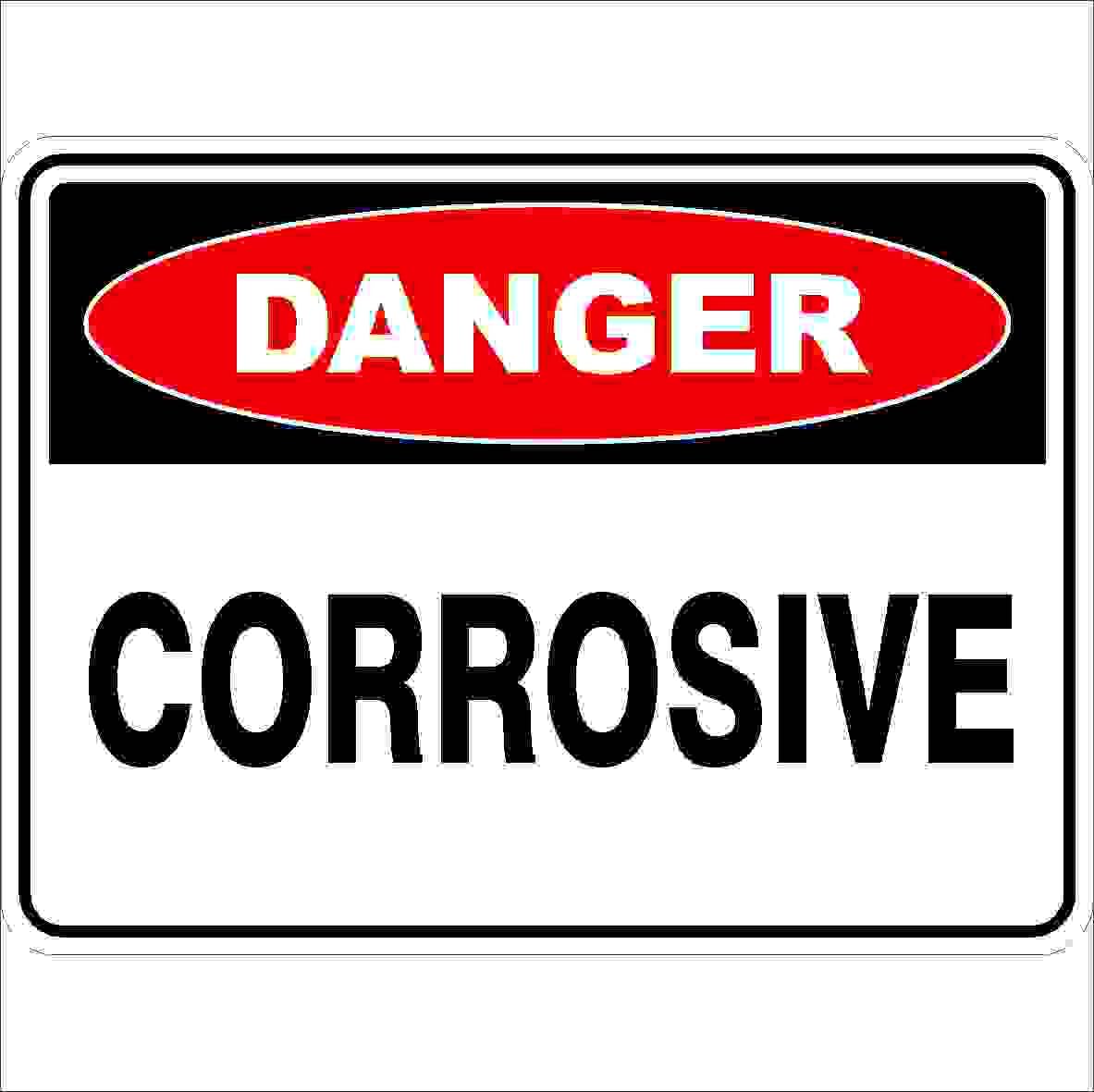 Corrosive Danger Signs Metal Tin Sign 8 x 12 inch for Industrial & Commercial