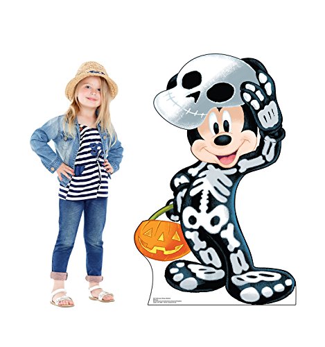 Image of Cardboard People Halloween Mickey Skeleton Life Size Cardboard Cutout Standup