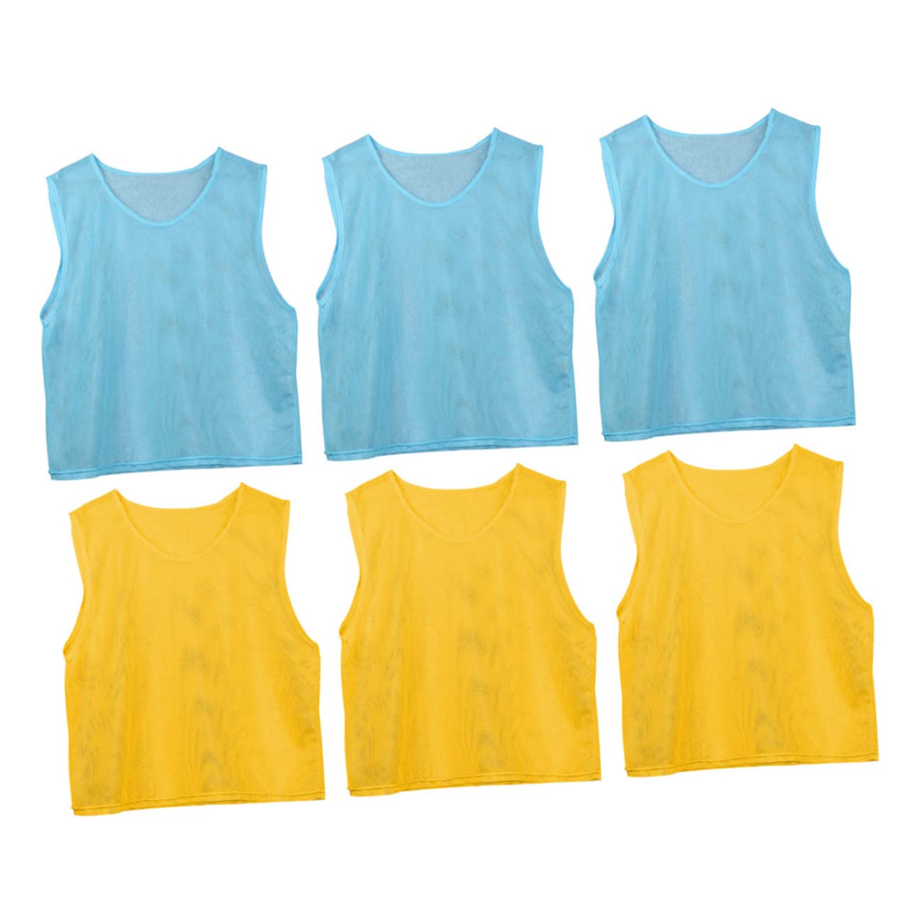 SUPVOX Kids Football Training Vest Set 6 Pack Breathable Mesh Comfortable Team Practice T-shirt