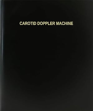 BookFactory Carotid Doppler Machine Log Book/Journal/Logbook - 120 Page, 8.5x11, Black Hardbound XLog-120-7CS-A-L-BlackCarotid Doppler Machine Log Book