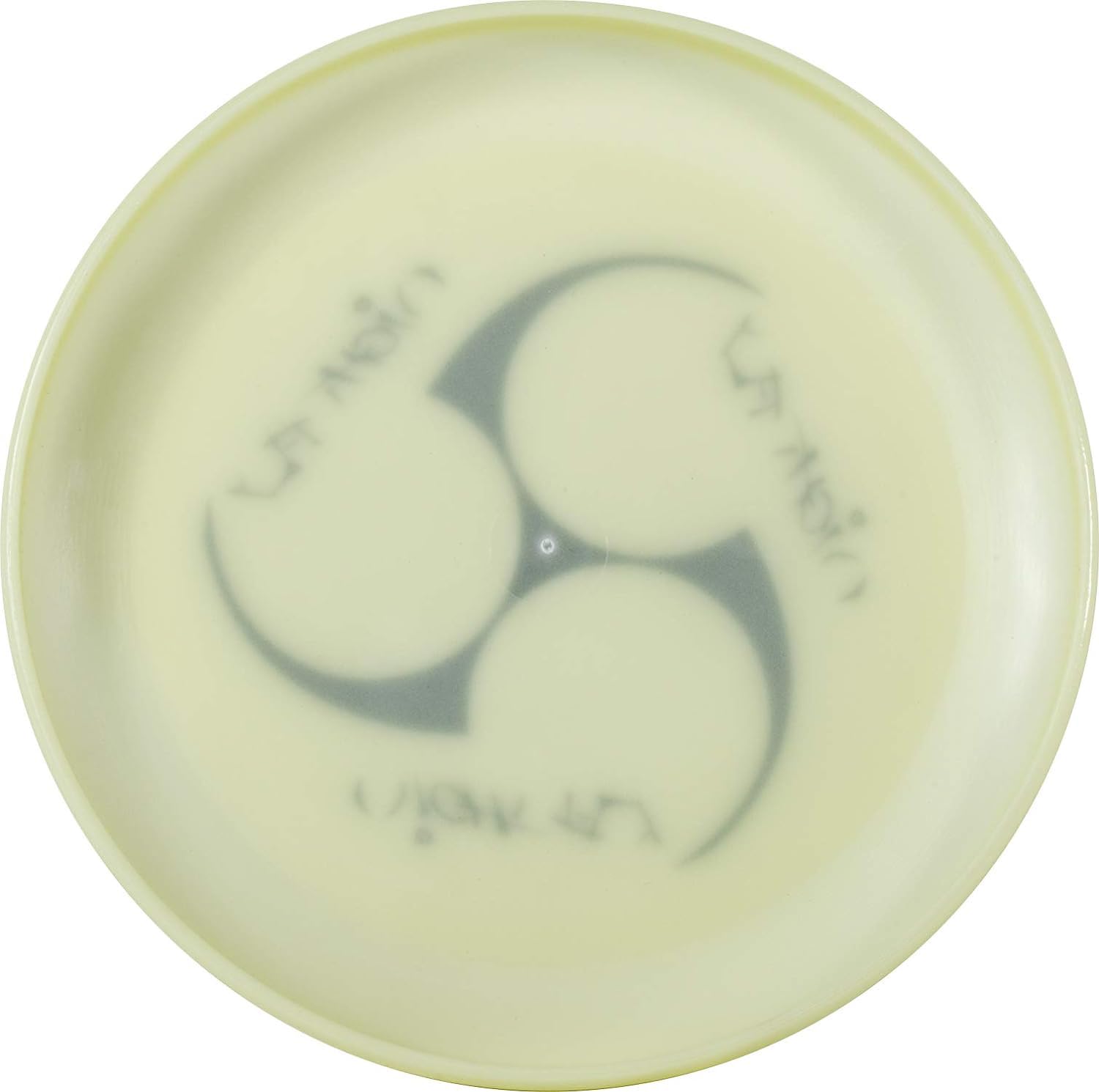 Sunflex Night Fly Disc - Glow in The Dark Outdoor Throwing Activity - 9 Inches in Diameter - Green Glow in The Dark Plastic with Black Swirl Design Detail - Night Time Flying Frisbee