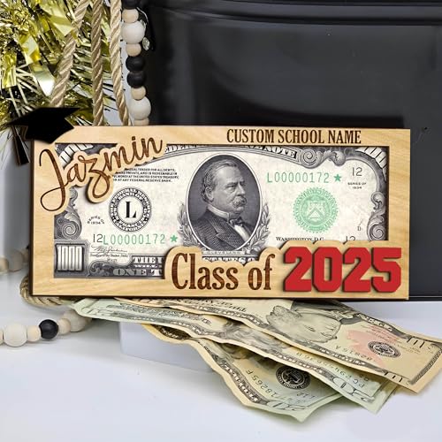 Personalized Graduation Money Holder 2024, Money Gift for Class of 2025, Grad Money Gifts Holder, Grad Greeting Cards, Hanging Double-Layer Cash Holders (MH6)2