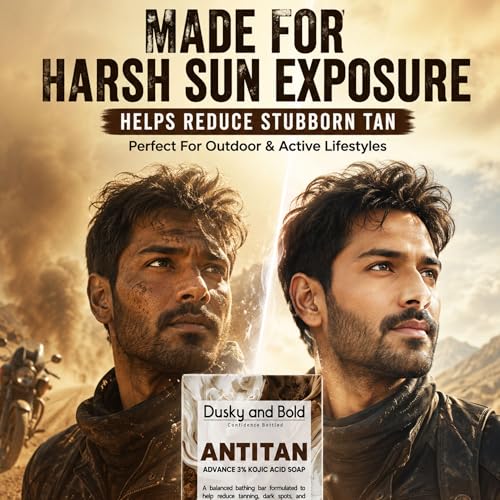 Image of Tan Removal Soap | Advance 3% Kojic Acid | | Fades Dark Spots | Neck Pigmentation | Pack of 2 | Detan Soap Bar | Melanin Glow | For Sun Damage Skin | 200 gms