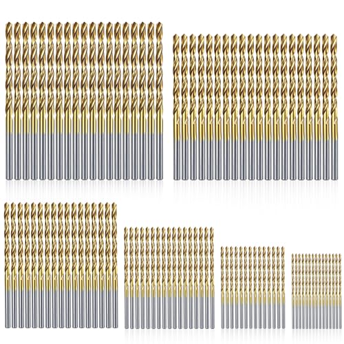 COMOWARE 120-Piece Metric Drill Bit Set, Titanium Coated HSS Micro Bits 1mm to 3.5mm for Metal, Plastic, Wood with Storage Case