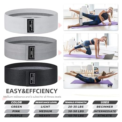 CroyVine Fabric Resistance Bands Set - 6PC